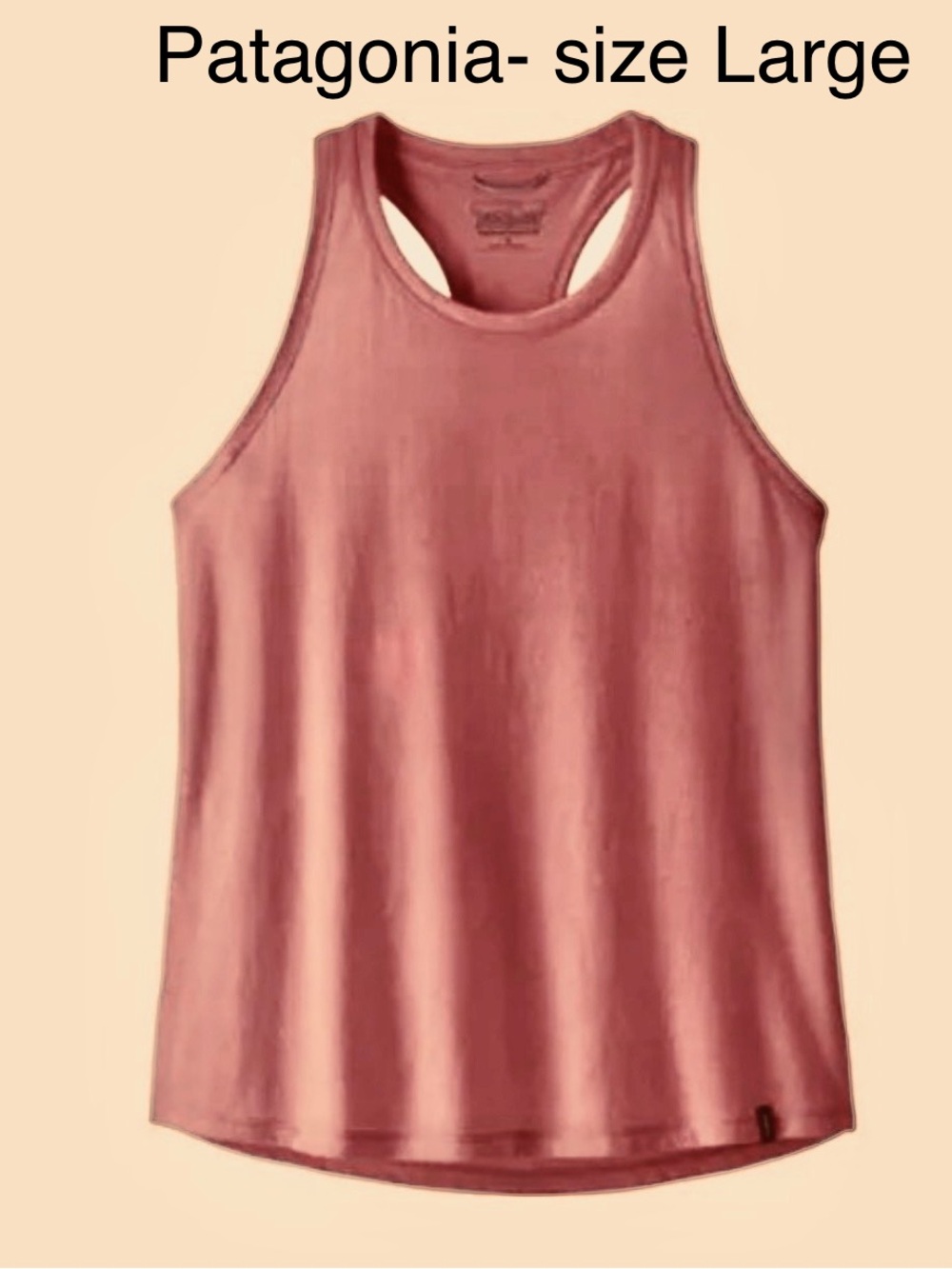 Patagonia Orange Terra-cotta NEW Racerback Tank Top- size Large